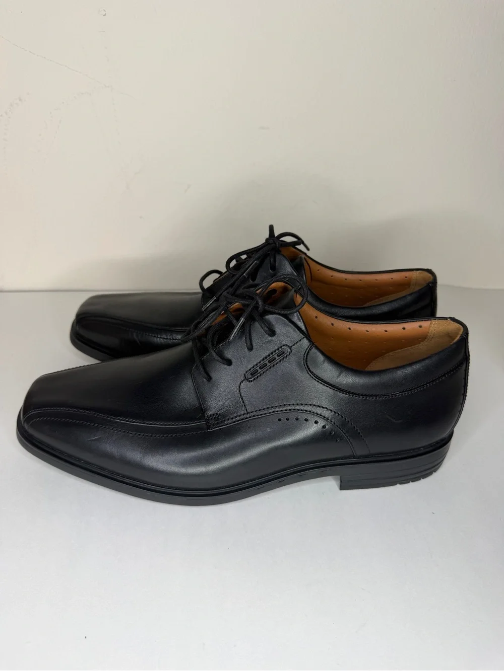 clarks unstructured mens Oxfords Dress Shoes Size 46 US 12W Black Leather